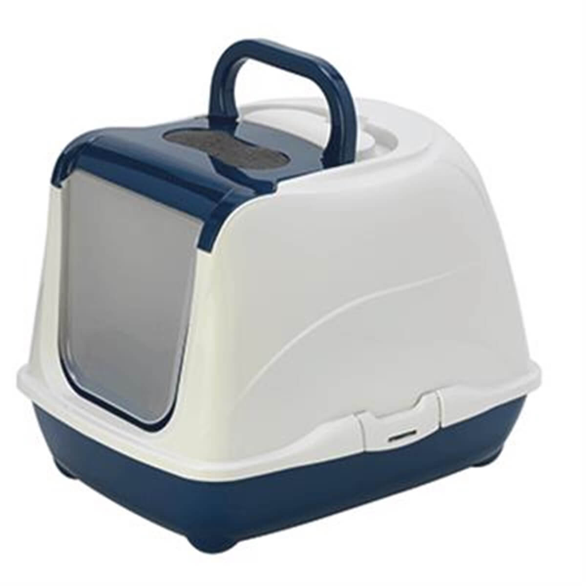 Moderna Flip Cat Filitreli Kapalı Kedi Tuvaleti 37x39x50 Cm Lacivert