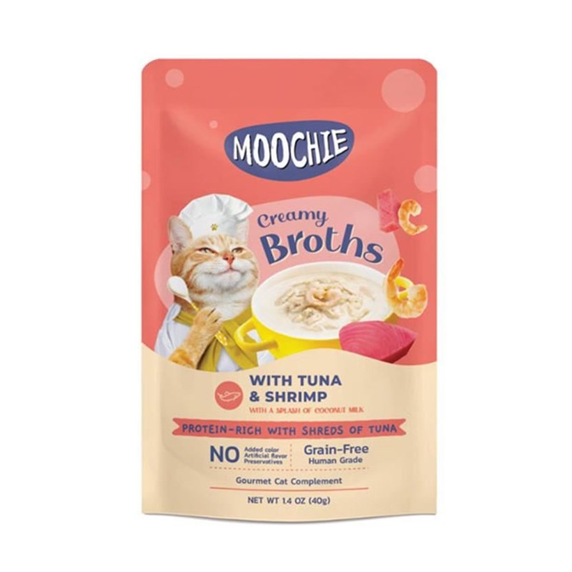 Moochie Çorba Kedi Ödülü Ton-Karides 40 Gr, Kedi Ödül Maması, Moochie