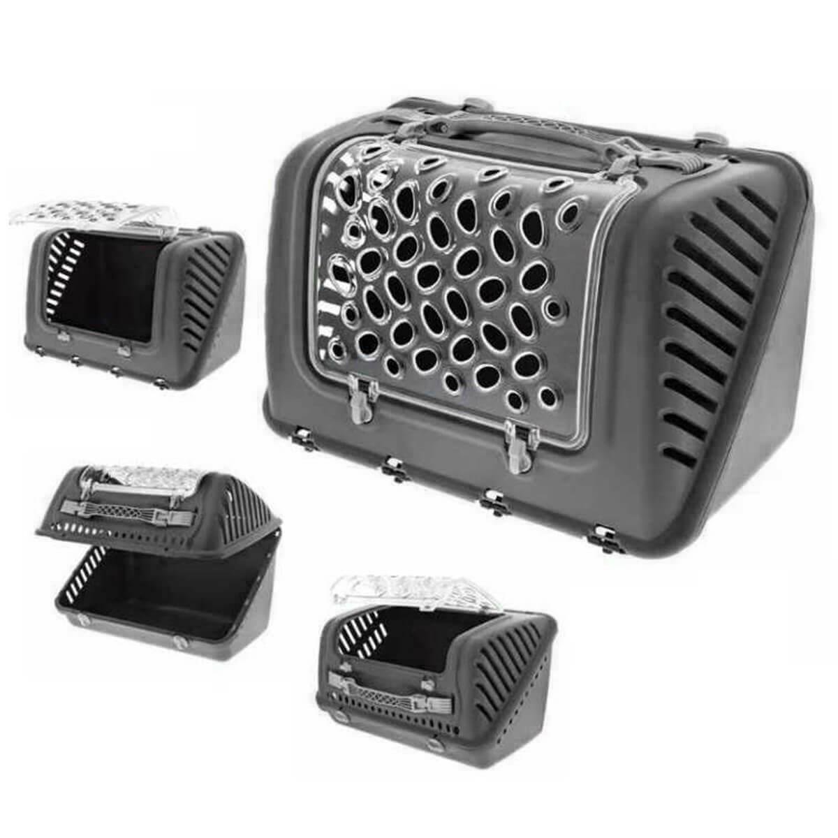 MPS P-Bag Şeffaf Kapılı Taşıma Çantası Gri, Taşıma Çantaları Kafesler, MPS