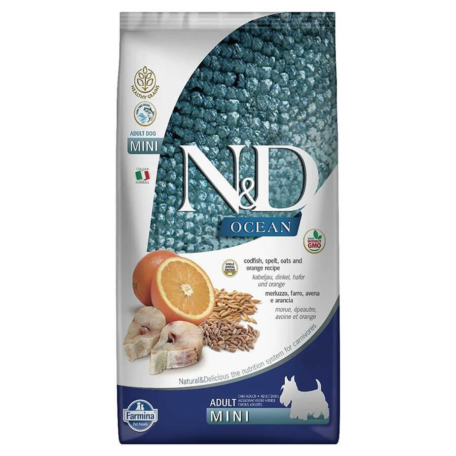 N&D Ocean Düşük Tahıllı Balıklı Küçük Irk Köpek Maması 7 kg, Yetişkin Köpek Maması, N & D