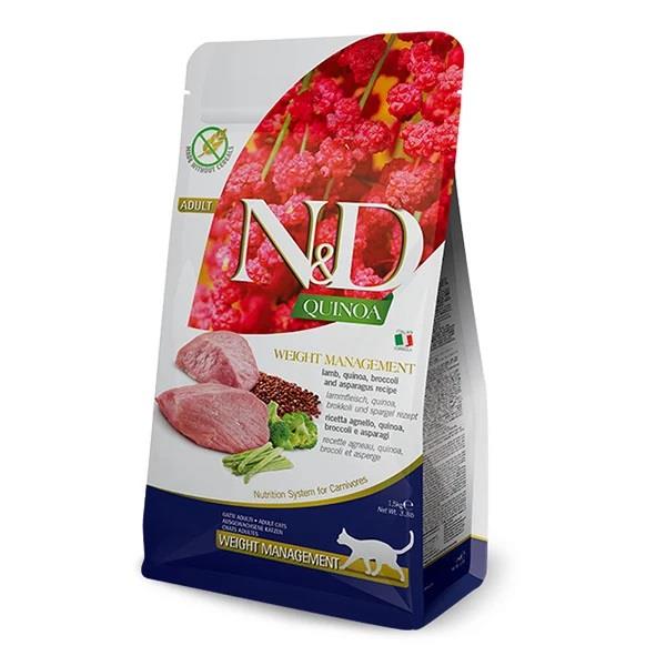 ND Quinoa Weight Management Light Kuzu Etli Kedi Maması 1,5 Kg, Diyet ve Light Kedi Mamaları, N & D