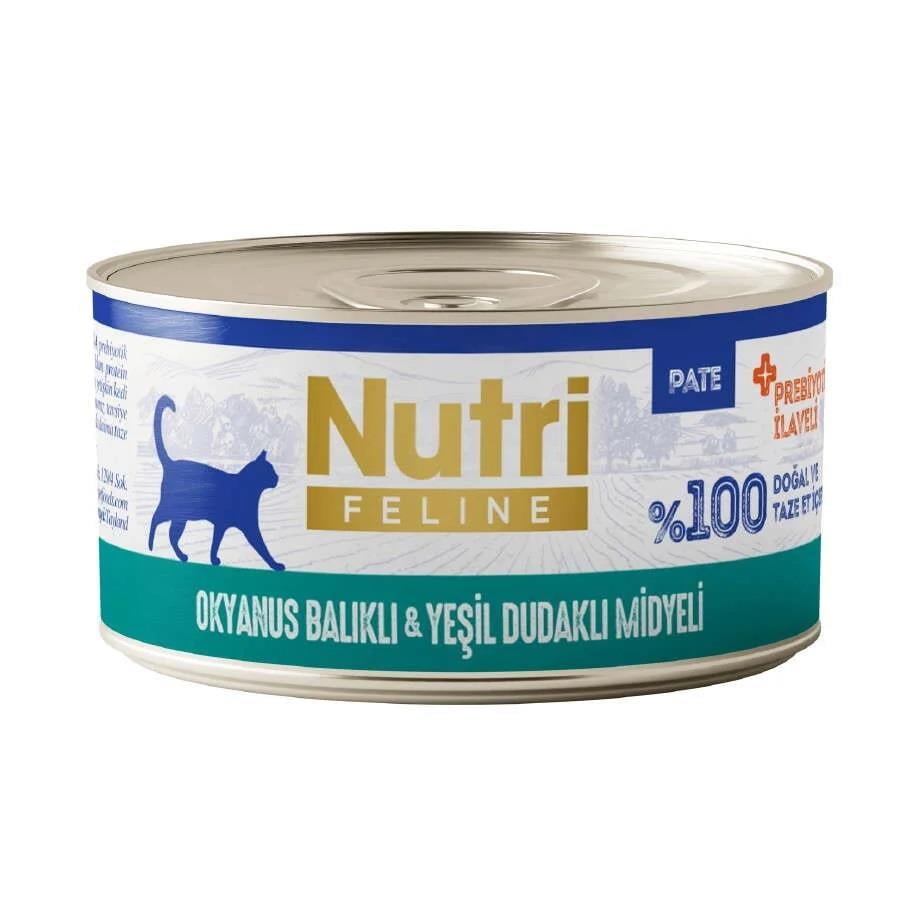 Nutri Feline Balıklı ve Midyeli Tahılsız Kedi Konservesi 70 Gr, Yetişkin Kedi Yaş Mama, Nutri Feline