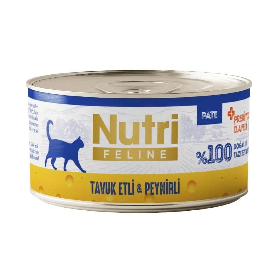 Nutri Feline Tavuk Etli Peynirli Tahılsız Kedi Konservesi 70 Gr, Yetişkin Kedi Yaş Mama, Nutri Feline