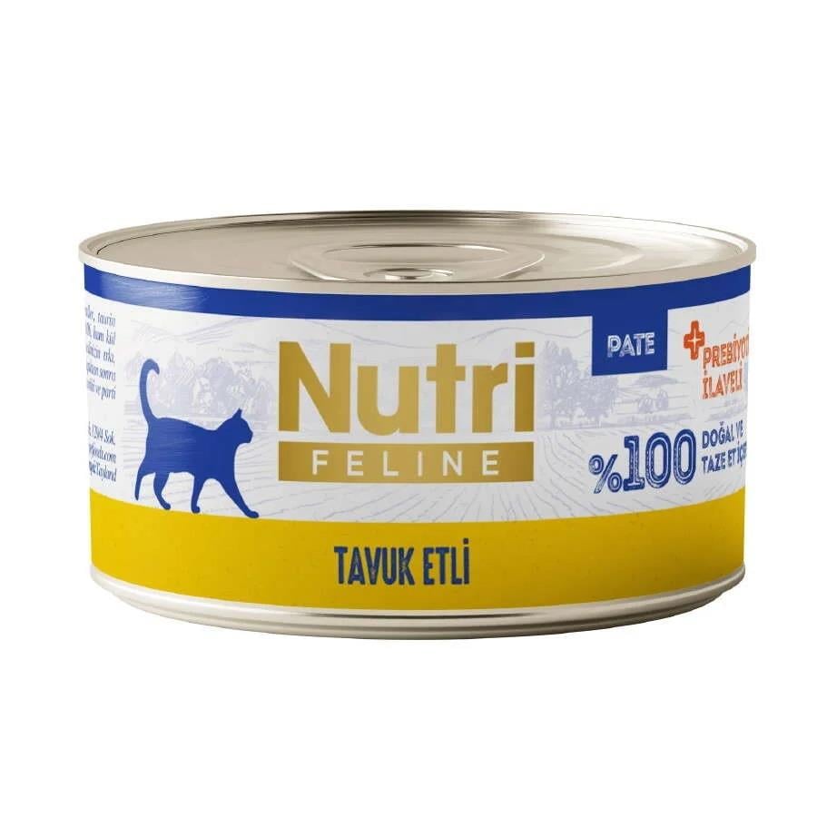 Nutri Feline Tavuk Etli Tahılsız Kedi Konservesi 70 Gr, Yetişkin Kedi Yaş Mama, Nutri Feline