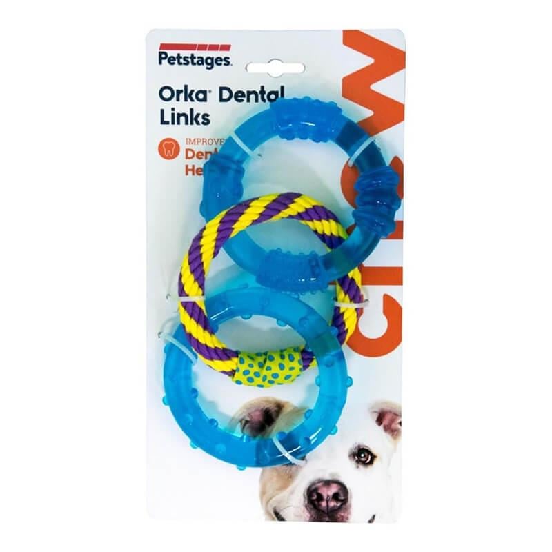 ORKA Dental Links Kauçuk ve İpli Köpek Oyuncağı, Kauçuk Plastik Oyuncaklar, Petstages