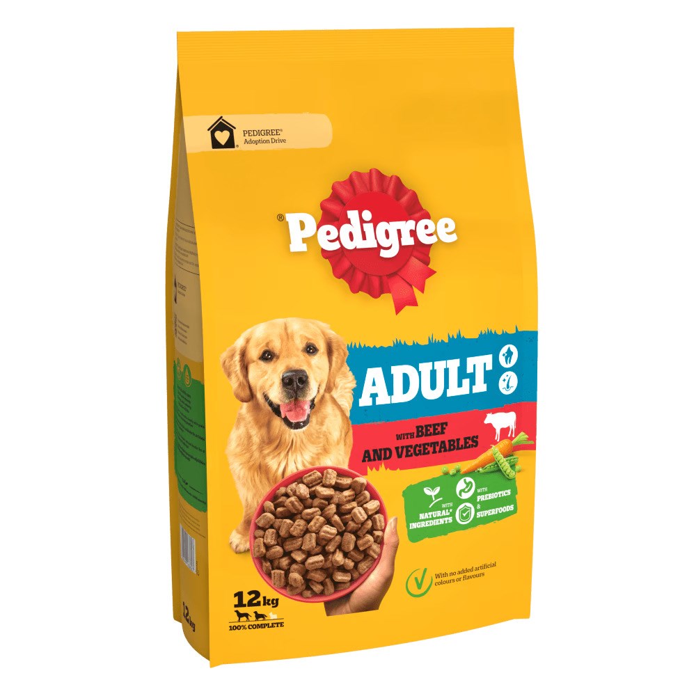 Pedigree Yetişkin Biftekli ve Kümes Hayvanlı Kuru Mama 12 KG, KATEGORİSİZ, Pedigree