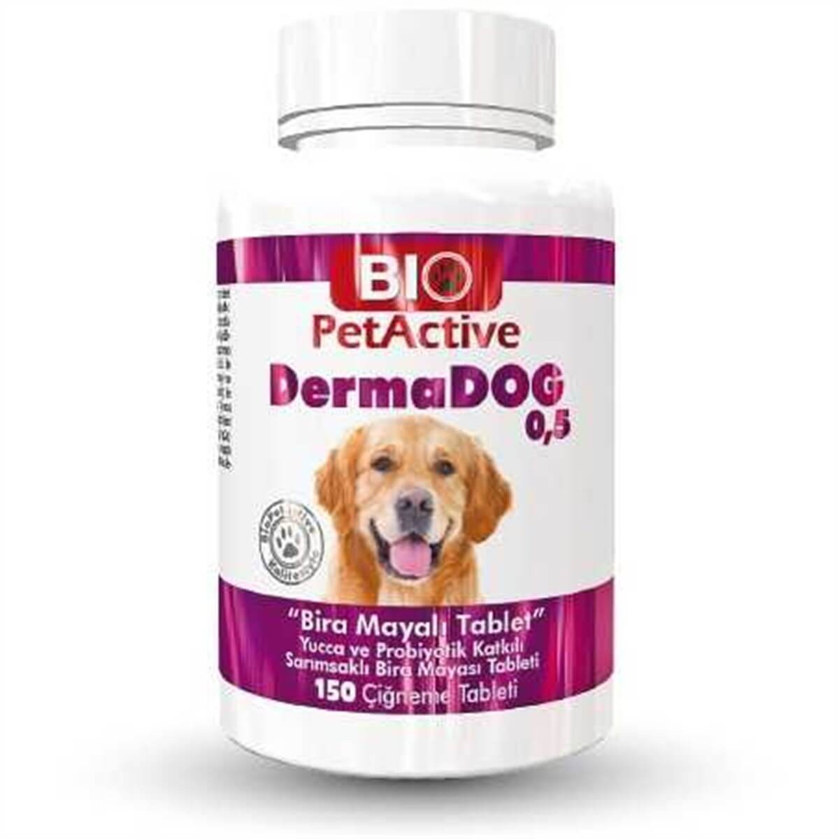 Pet Active Dermadog Brewers Yeast Sarımsaklı Maya Tableti 150 Adet