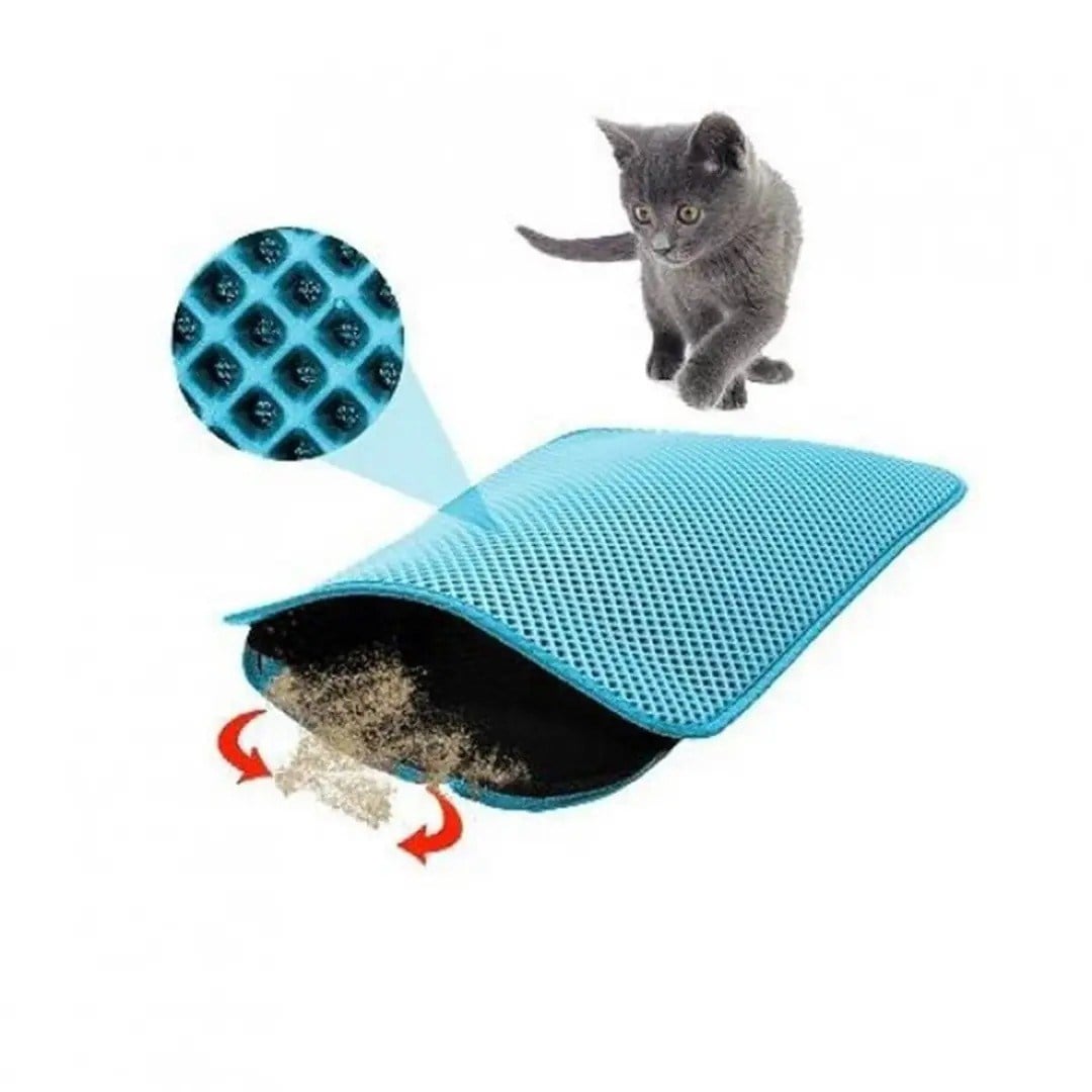 Pet Pretty Elekli Kedi Tuvalet Önü Paspası 60 x 45 cm TURKUAZ, KATEGORİSİZ, Pet Pretty