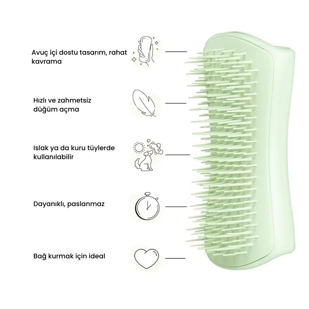 Pet Teezer Esnek Yavru Köpek Tarağı Yeşil, Köpek Tarak ve Fırçaları, Tangle Teezer