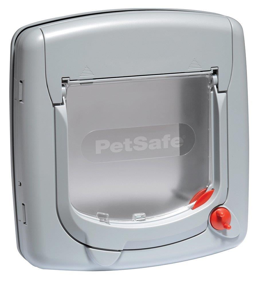 PetSafe Manuel 4 Yönlü Kilitli Kapı Gri, Kedi Kapıları, PetSafe