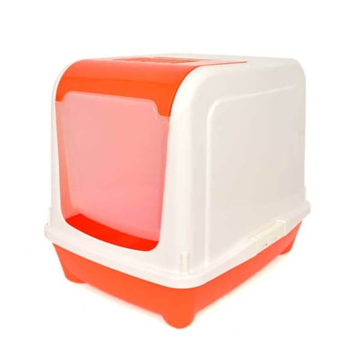 Petstyle Üstten Açılır Kapalı Kedi Tuvalet Kabı Turuncu