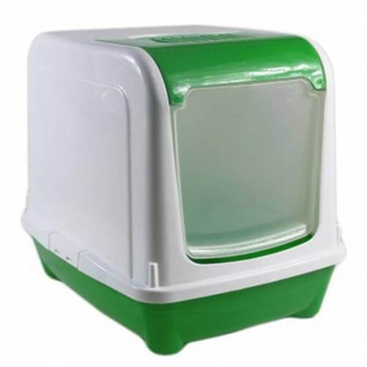 Petstyle Üstten Açılır Kapalı Kedi Tuvalet Kabı Yeşil