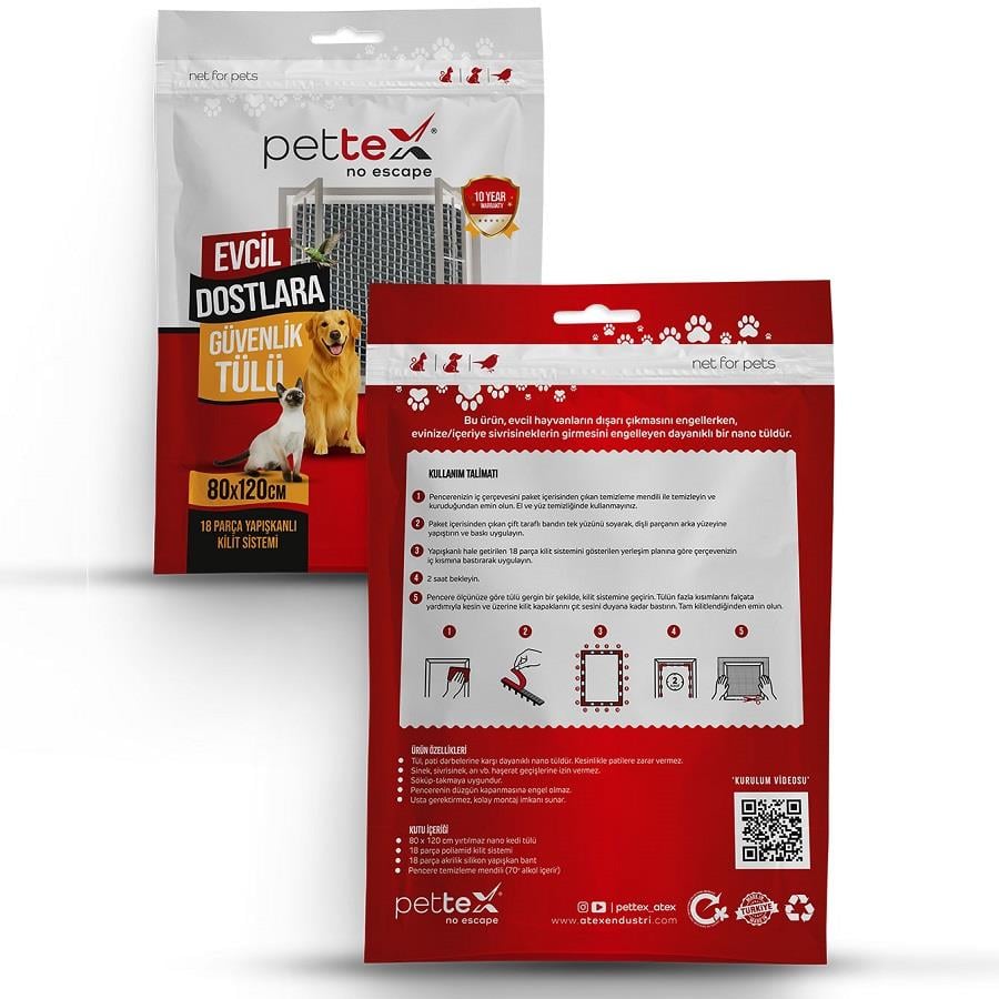 Pettex Evcil Hayvan Güvenlik Tülü, Kedi Kapıları, Pettex