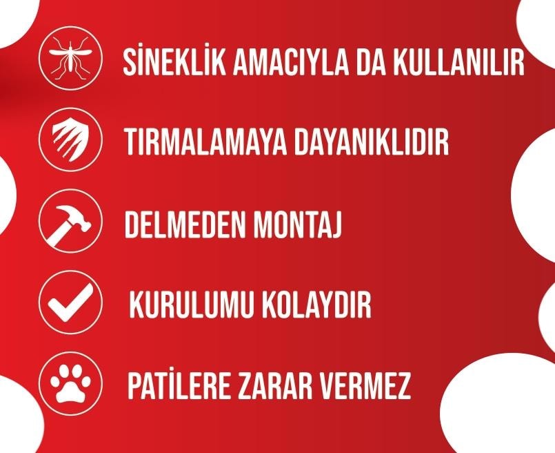 Pettex Evcil Hayvan Güvenlik Tülü, Kedi Kapıları, Pettex