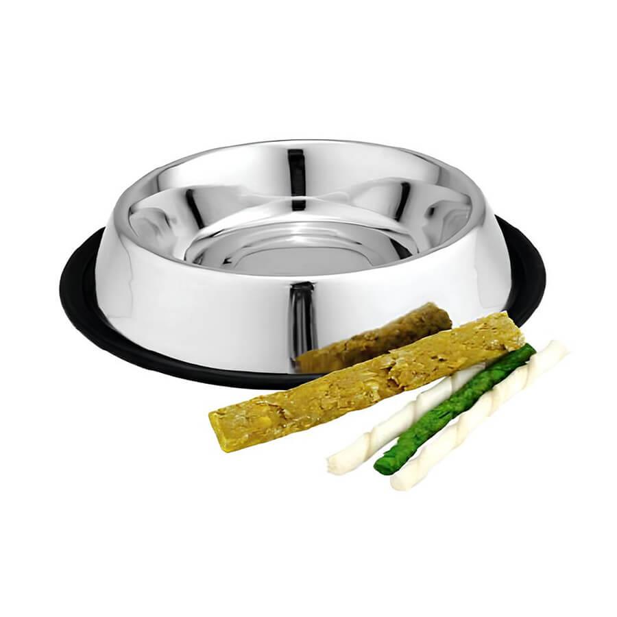 Playfull Kaymaz Tabanlı Çelik Mama ve Su Kabı 8 Oz, KATEGORİSİZ, Pet Corn