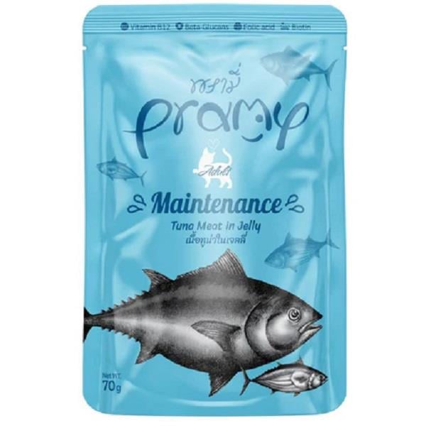 Pramy Cat Jöleli Yetişkin Ton Balıklı Kedi Maması 70gr, Yetişkin Kedi Yaş Mama, Pramy