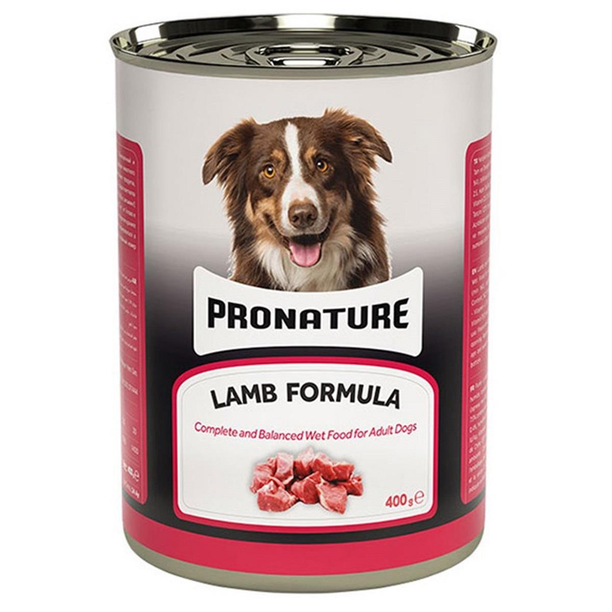 Pronature Kuzu Parça Etli Yetişkin Köpek Konservesi 400gr, Yaş Yetişkin Köpek Maması, Pronature