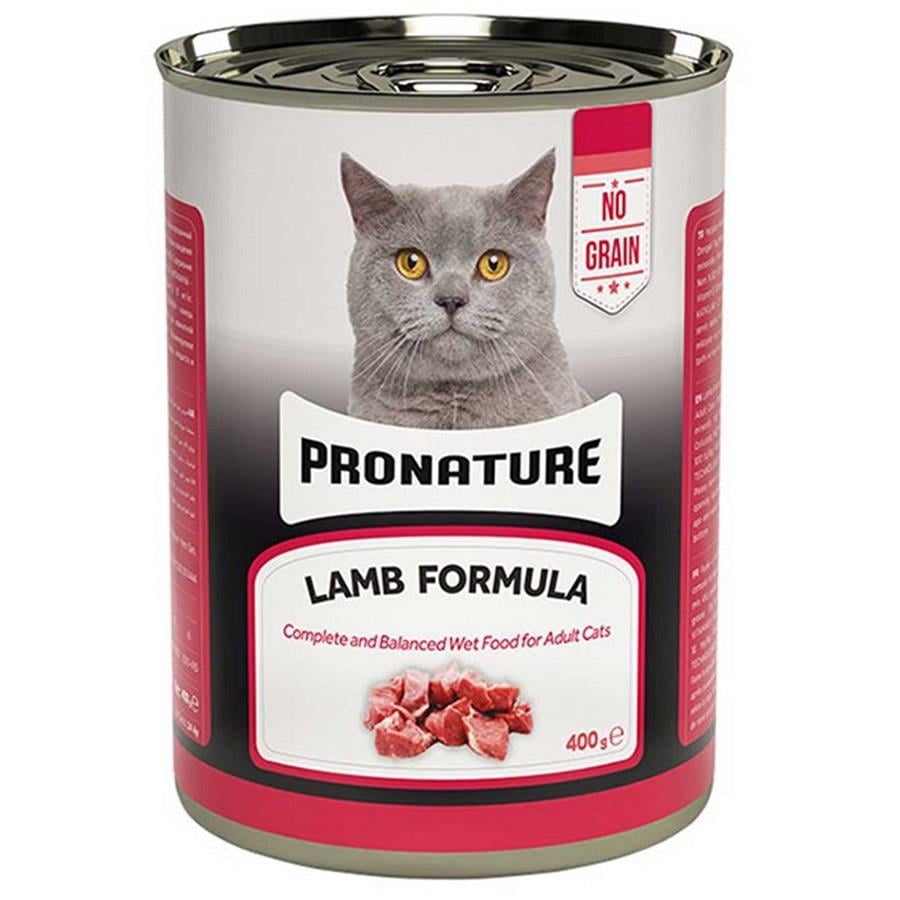 Pronature Tahılsız Kuzu Etli Ezme Yetişkin Kedi Konservesi 400gr, Yetişkin Kedi Yaş Mama, Pronature