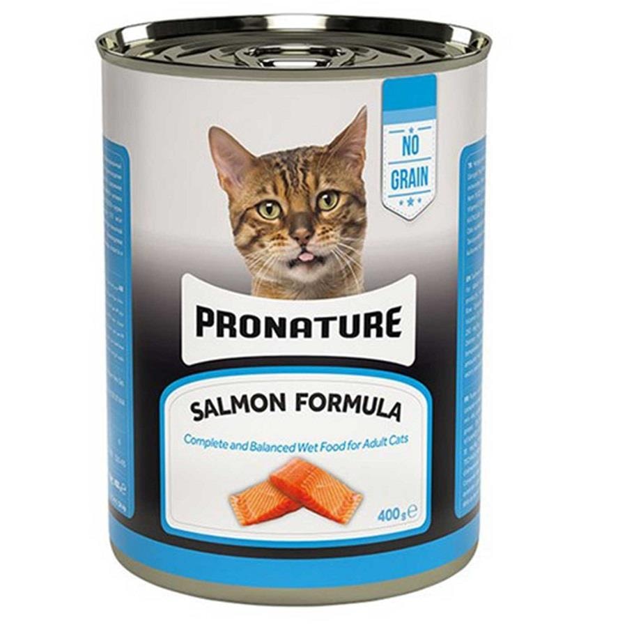 Pronature Tahılsız Somonlu Ezme Yetişkin Kedi Konservesi 400gr, Yetişkin Kedi Yaş Mama, Pronature