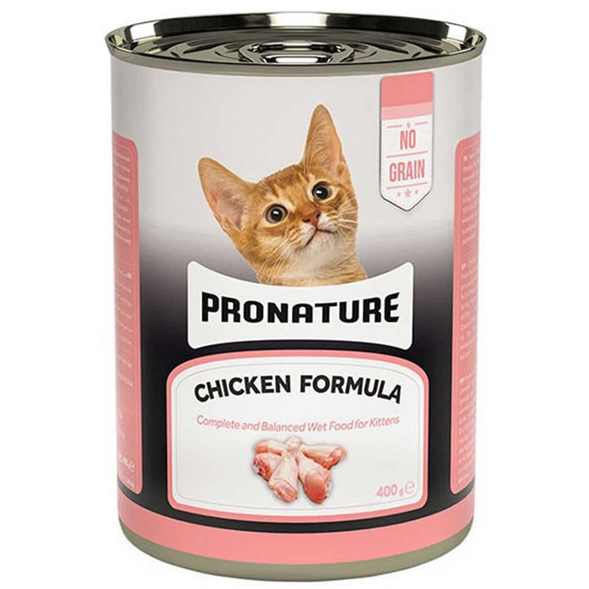 Pronature Tahılsız Tavuklu Ezme Yavru Kedi Konservesi 400 Gr, Yavru Kedi Yaş Mama, Pronature