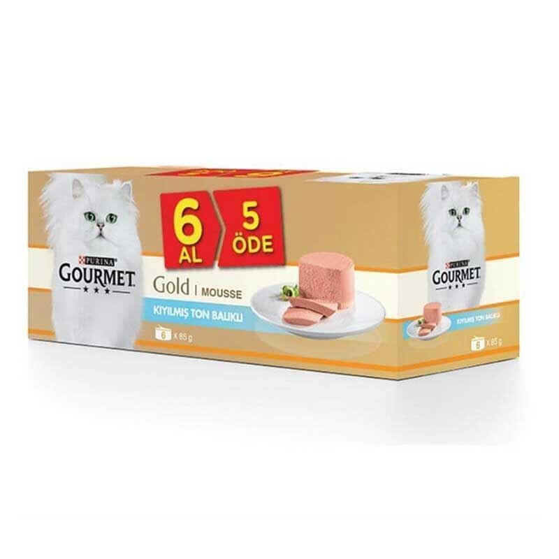 ProPlan Gourmet Gold Kıyılmış Ton Balıklı Kedi Konservesi 85 Gr 6 Al 5 Öde, Yetişkin Kedi Yaş Mama, Proplan