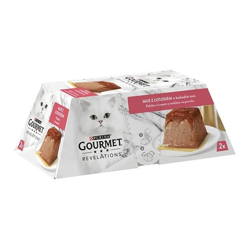 ProPlan Gourmet Revelations Somon Balıklı Kedi Konservesi 2x57gr, Yetişkin Kedi Yaş Mama, Proplan