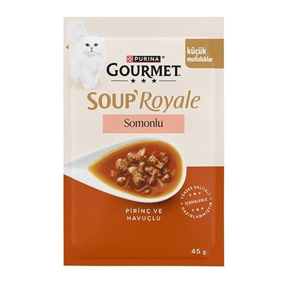 ProPlan Gourmet Royale Soup Salmon Kedi Çorbası 45 Gr, Kedi Ödül Maması, Proplan