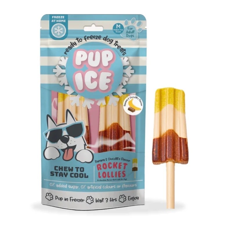 Pup Ice Dondurulabilir Köpek Ödülü - Çikolata&Muz 2 Adet/90g, Köpek Atıştırmalıkları, Pup Ice