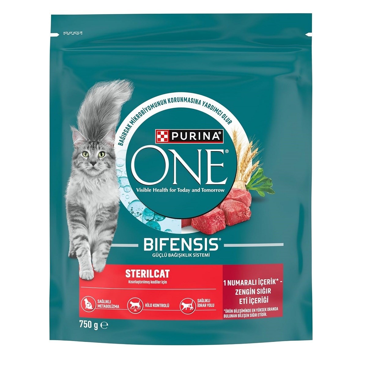 Purina One Steril Cat Beef & Wheat Kısır Kedi Maması  750Gr, Kısırlaştırılmış Kedi Maması, Purina