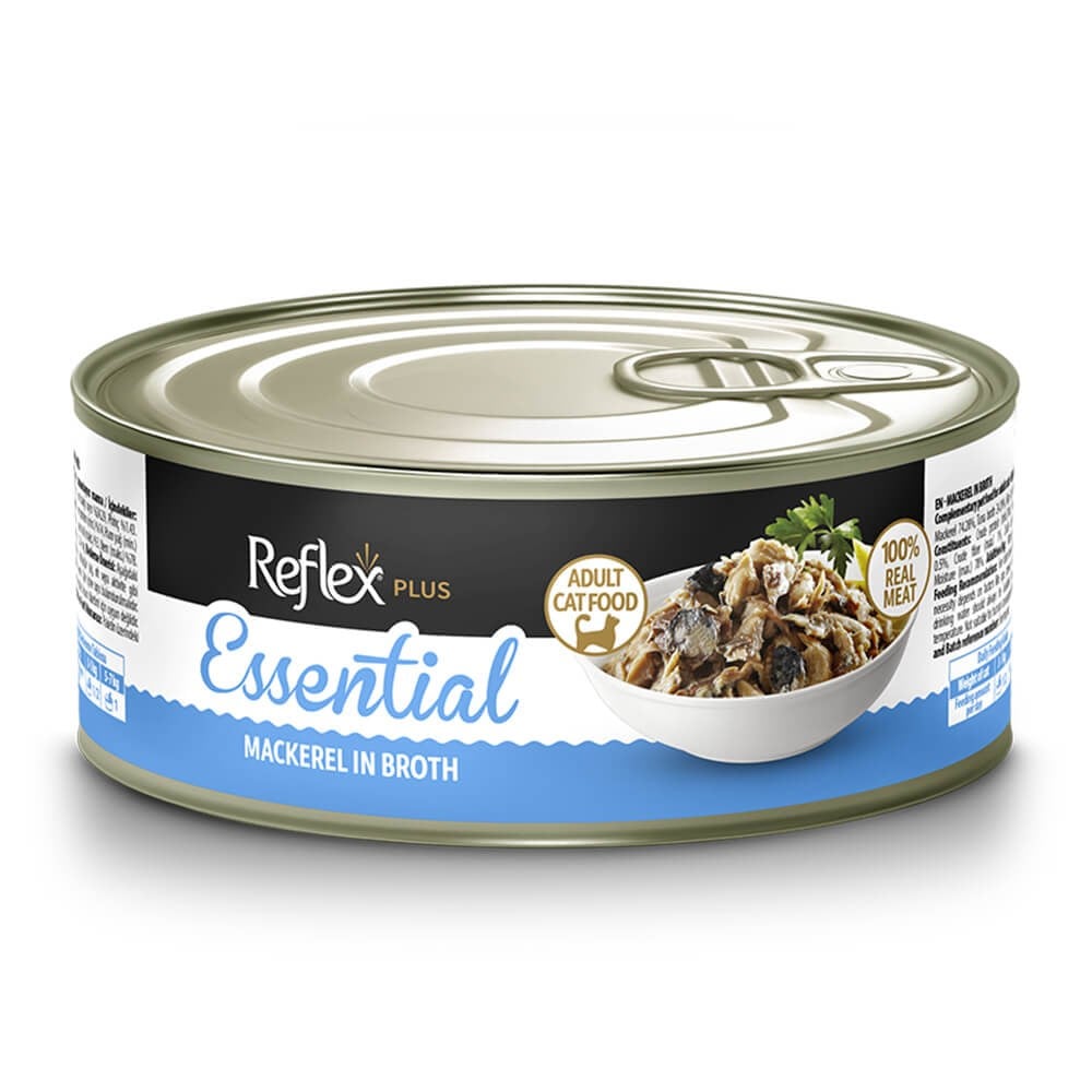 Reflex Plus Essential Uskumru Balıklı Kedi Konservesi 70 Gr, Yetişkin Kedi Yaş Mama, Reflex