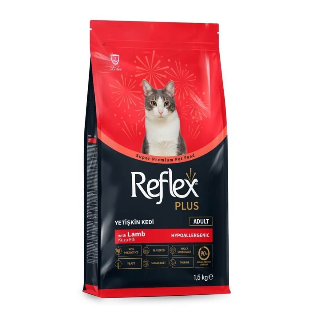 Reflex Plus Kuzu Etli Kedi Maması 1.5 Kg, Yetişkin Kedi Maması, Reflex