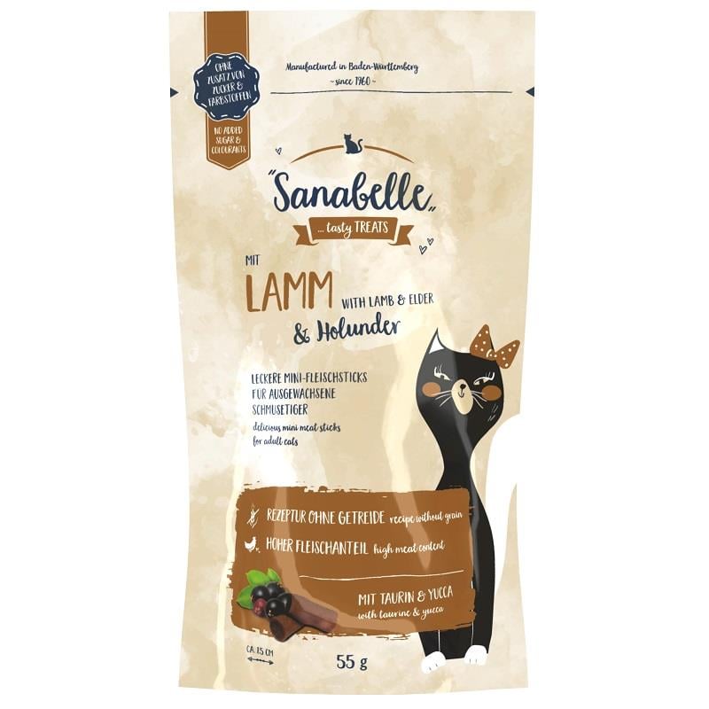 Sanabelle Kuzu Etli ve Yaban Mersinli Kedi Ödülü 55 Gr, Kedi Ödül Maması, Sanabelle