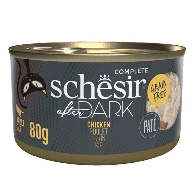 Schesir After Dark Pate Tavuklu Kedi Konservesi 80gr, Yetişkin Kedi Yaş Mama, Schesir