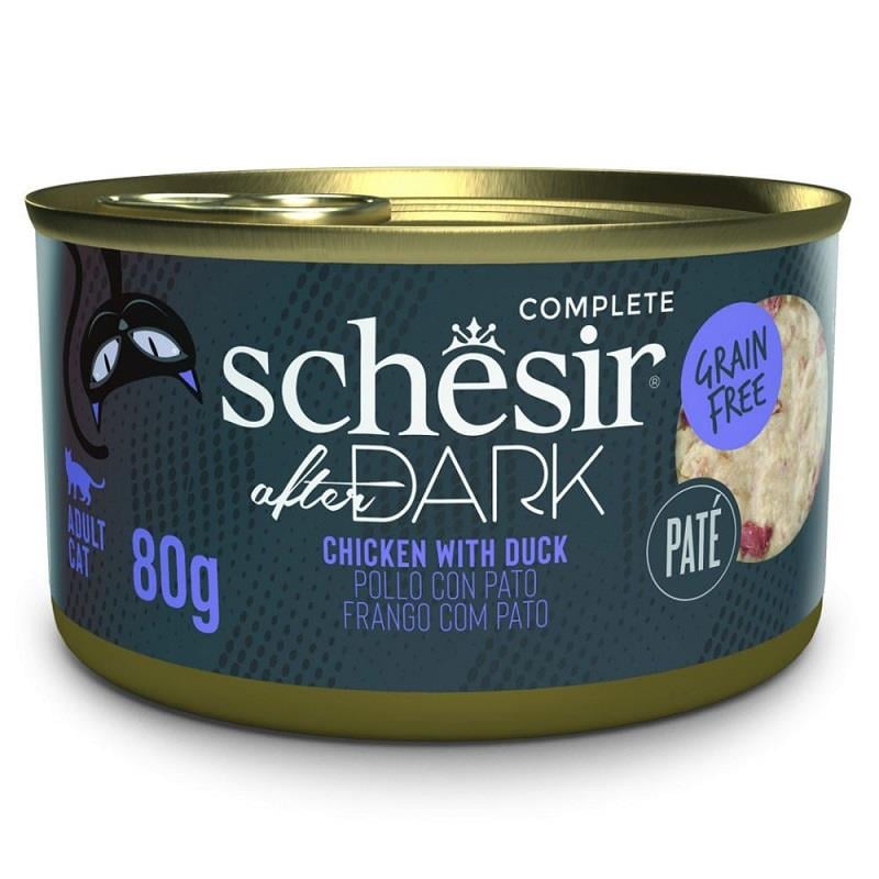 Schesir After Dark Pate Tavuklu ve Ördekli Kedi Konservesi 80gr, Yetişkin Kedi Yaş Mama, Schesir