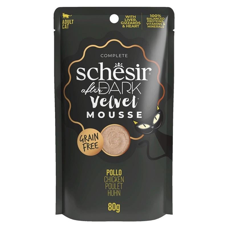 Schesir After Dark Tavuklu Kedi Pouch Maması 80gr, Yetişkin Kedi Yaş Mama, Schesir