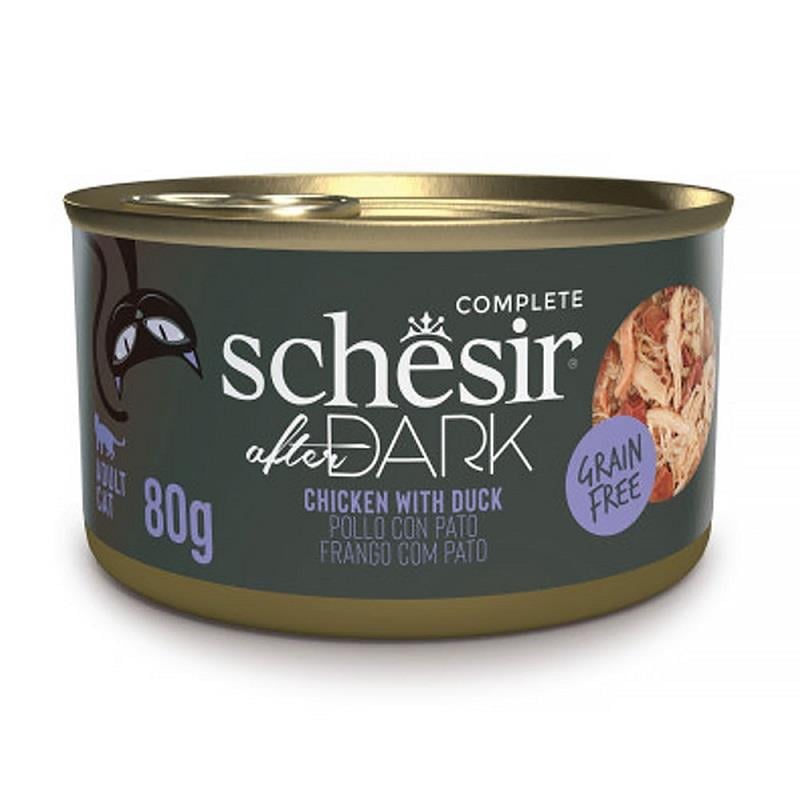 Schesir After Dark Tavuklu ve Ördekli Kedi Konservesi 80gr, Yetişkin Kedi Yaş Mama, Schesir