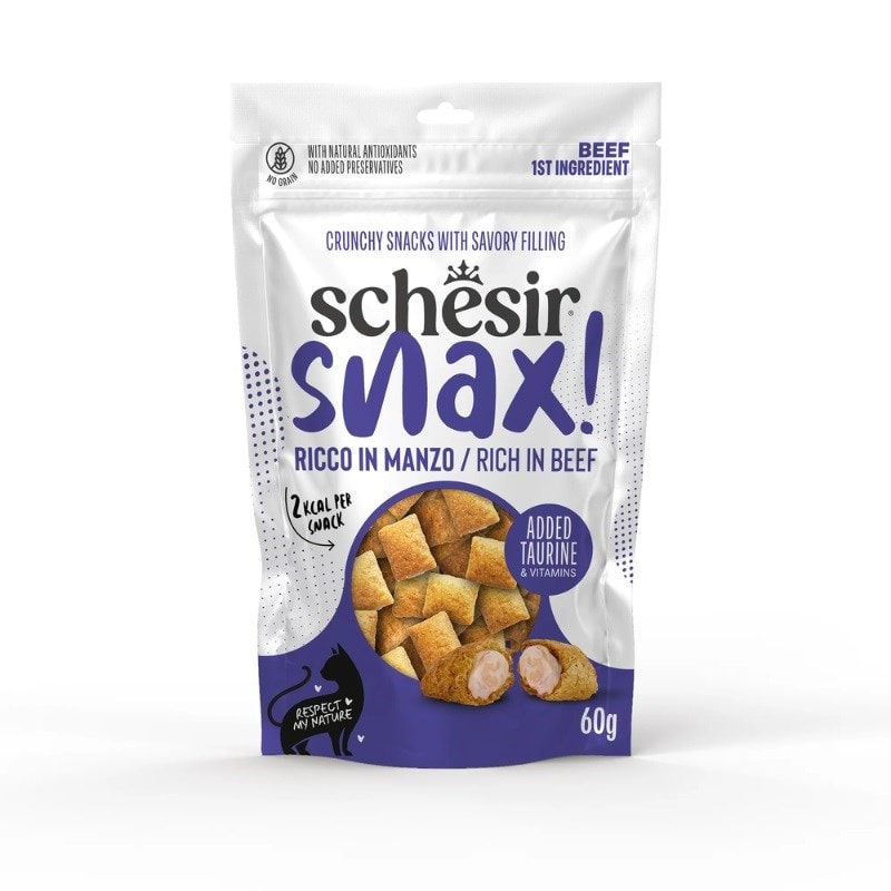 Schesir Snax Sığır Etli Dolgulu Kedi Ödülü 60 Gr, Kedi Ödül Maması, Schesir