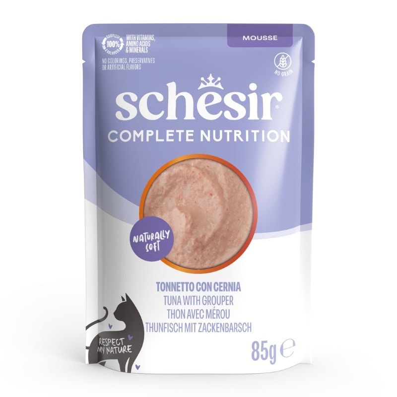 Schesir Ton Balıklı - Orfozlu Mus Kedi Pouch Maması 85 Gr, Yetişkin Kedi Yaş Mama, Schesir
