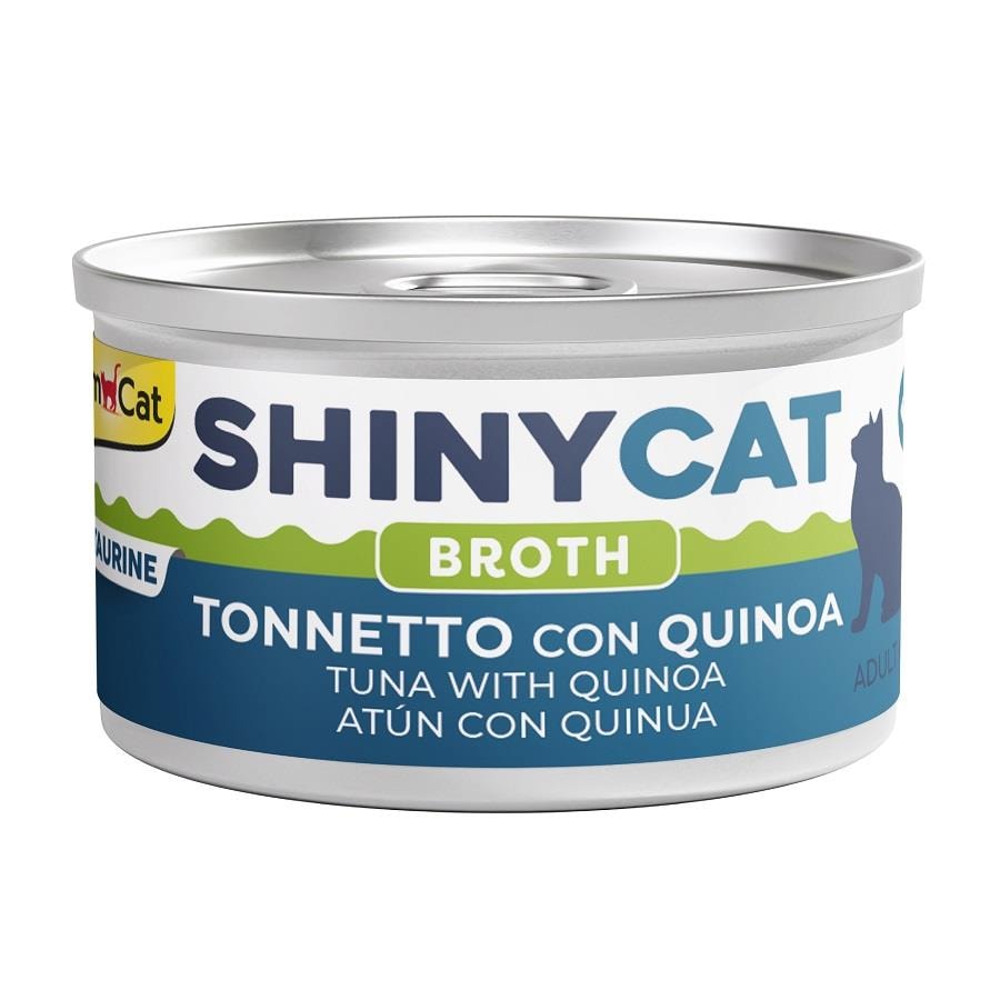 ShinyCat Soslu Ton Balıklı Ve Kinoalı Konserve Mama 70 Gr, Yetişkin Kedi Yaş Mama, GimCat