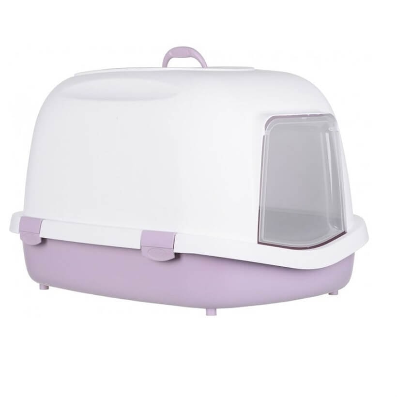 Stefanplast Süper Queen Kapalı Kedi Tuvaleti Pembe/Beyaz