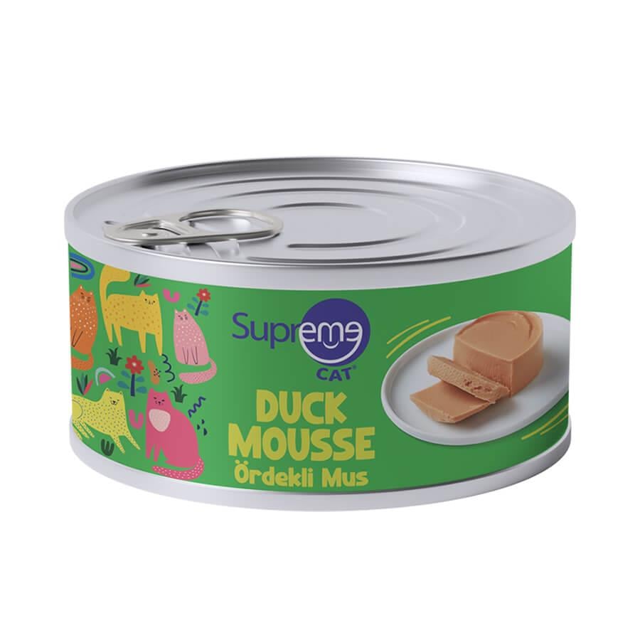 Supreme Cat Ördekli Püre Kedi Konservesi 85 Gr, Yetişkin Kedi Yaş Mama, Supreme