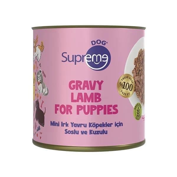 Supreme Soslu Ve Kuzulu Mini Irk Yavru Köpek Konservesi 200 Gr, Yaş Yetişkin Köpek Maması, Supreme