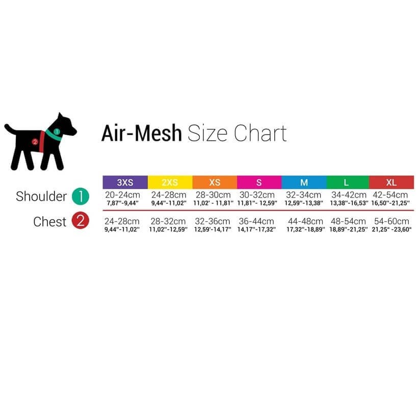 Tailpetz Air-Mesh Harness Göğüs Tasması Ocean 3XSmall, Köpek Göğüs Tasması, Tailpetz