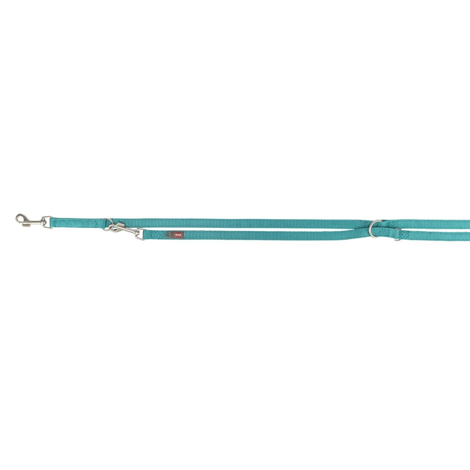 Trixie Premium Köpek Çift Katmanlı Ayarlanabilir Kayış L-XL : 2 Mt / 25 mm Su Yeşili, Köpek Gezdirme Tasması, Trixie