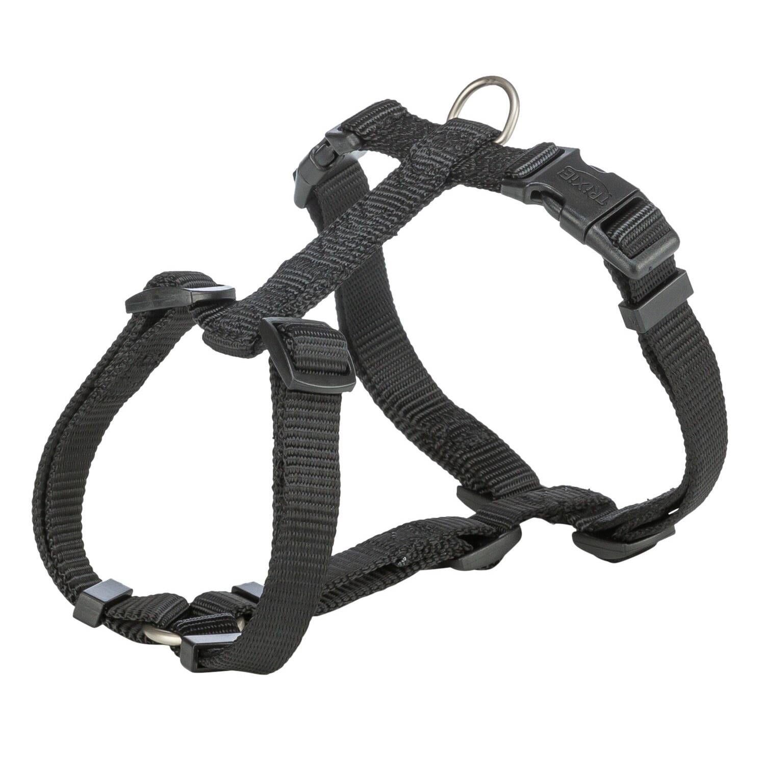 Trixie Premium Köpek H Tipi Göğüs Tasması L/XL :75/120 Cm/25 mm Siyah, Köpek Göğüs Tasması, Trixie
