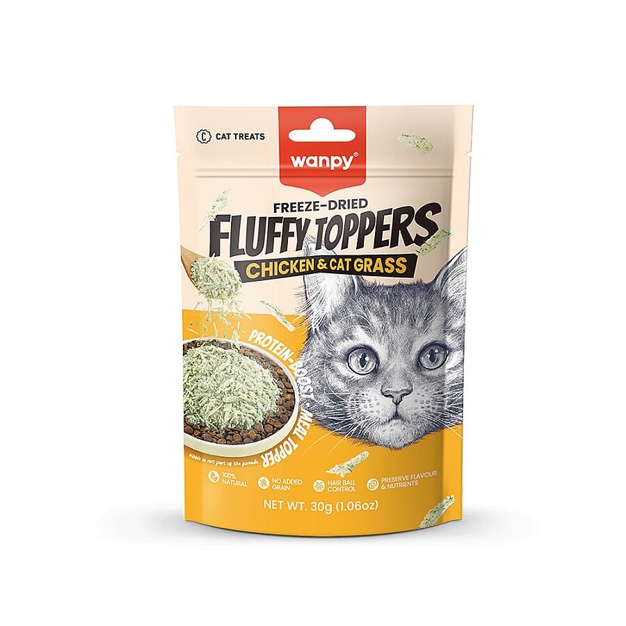 Wanpy Fluffy Toppers Tavuk & Kedi Otulu Kedi Ödülü 30 Gr, KATEGORİSİZ, Wanpy