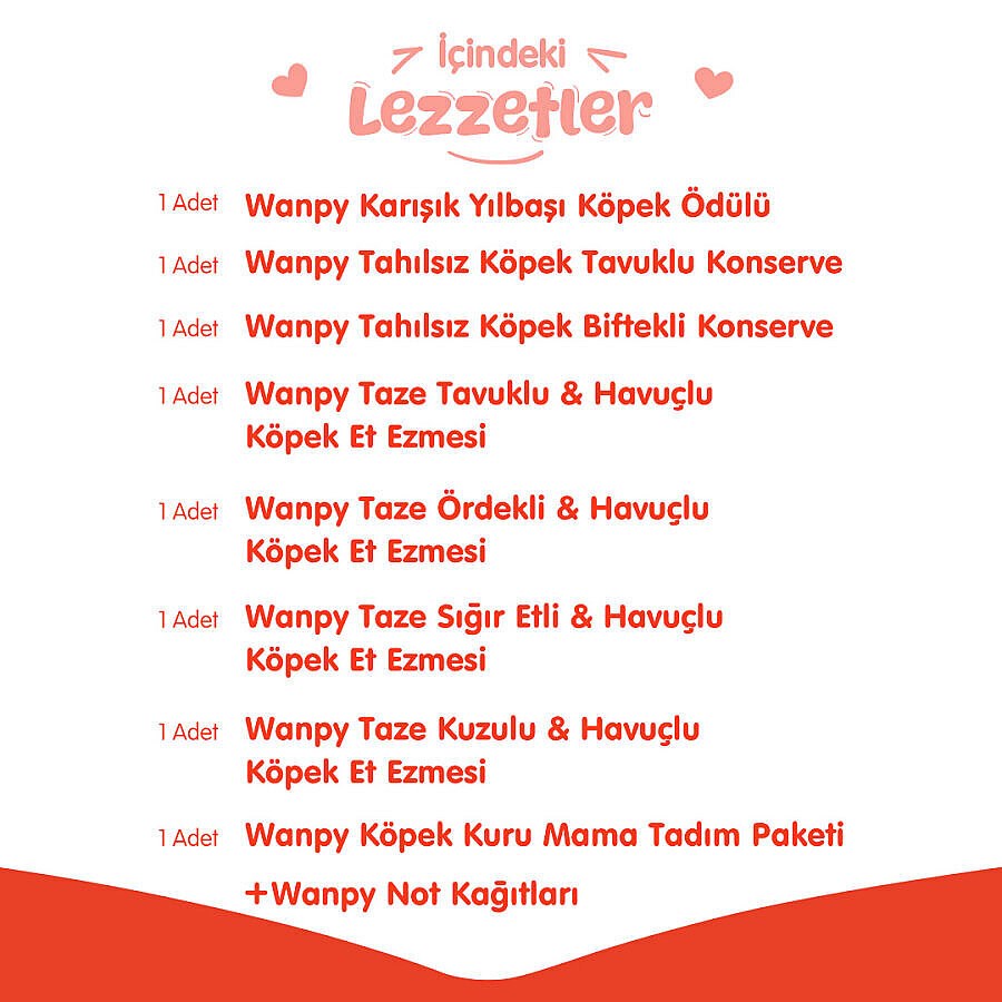 Wanpy Kalp Temalı Köpek Seti, KATEGORİSİZ, Wanpy