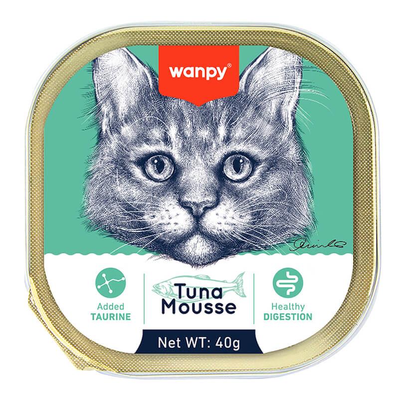 Wanpy Kedi Ton Balıklı Alutray Yaş Mama 40g, Yetişkin Kedi Yaş Mama, Wanpy