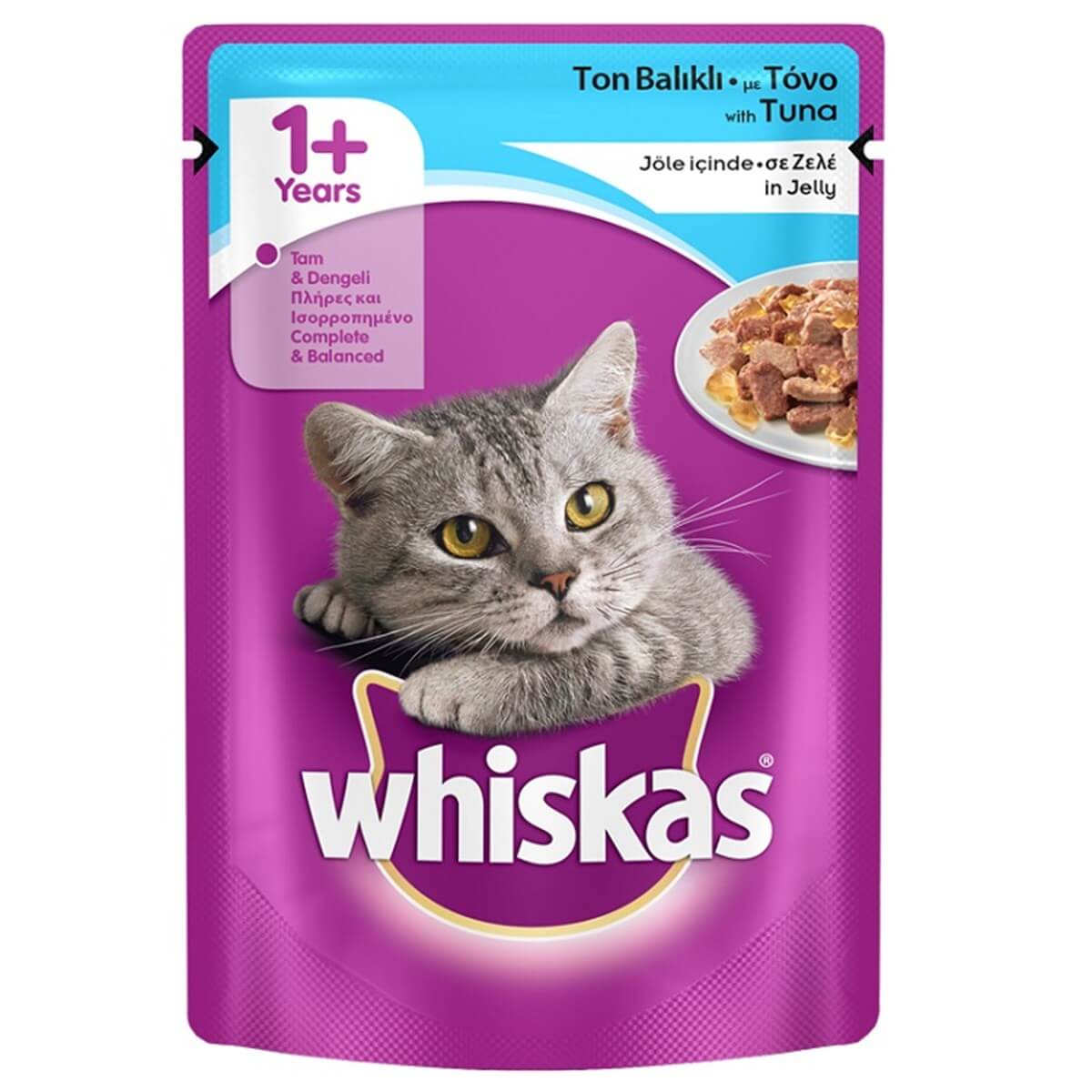 Whiskas Ton Balıklı Jöleli Kedi Konserve Maması 100Gr