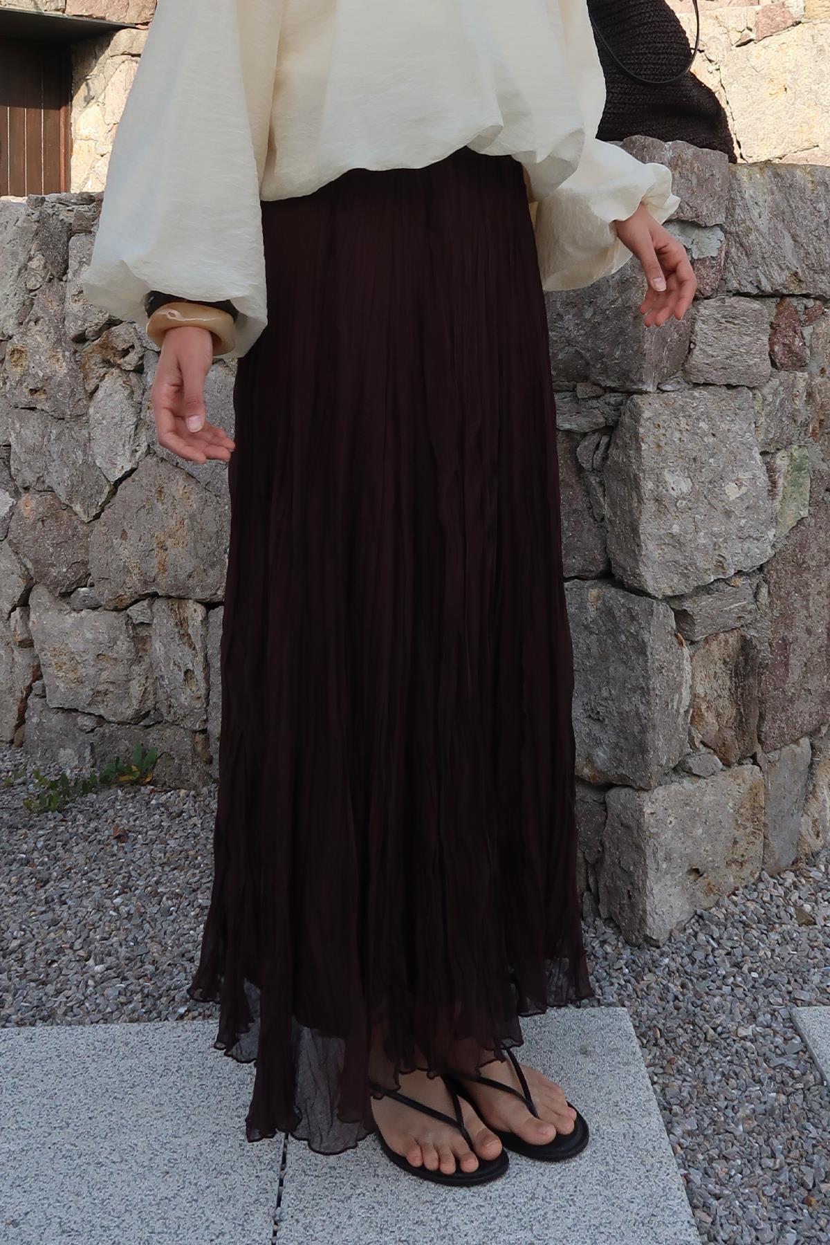 Acı Kahve Else Şifon Etek